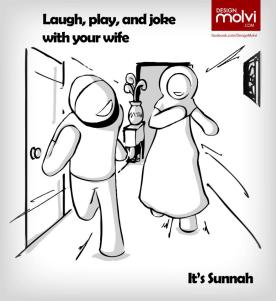 laugh, joke and play with your wife